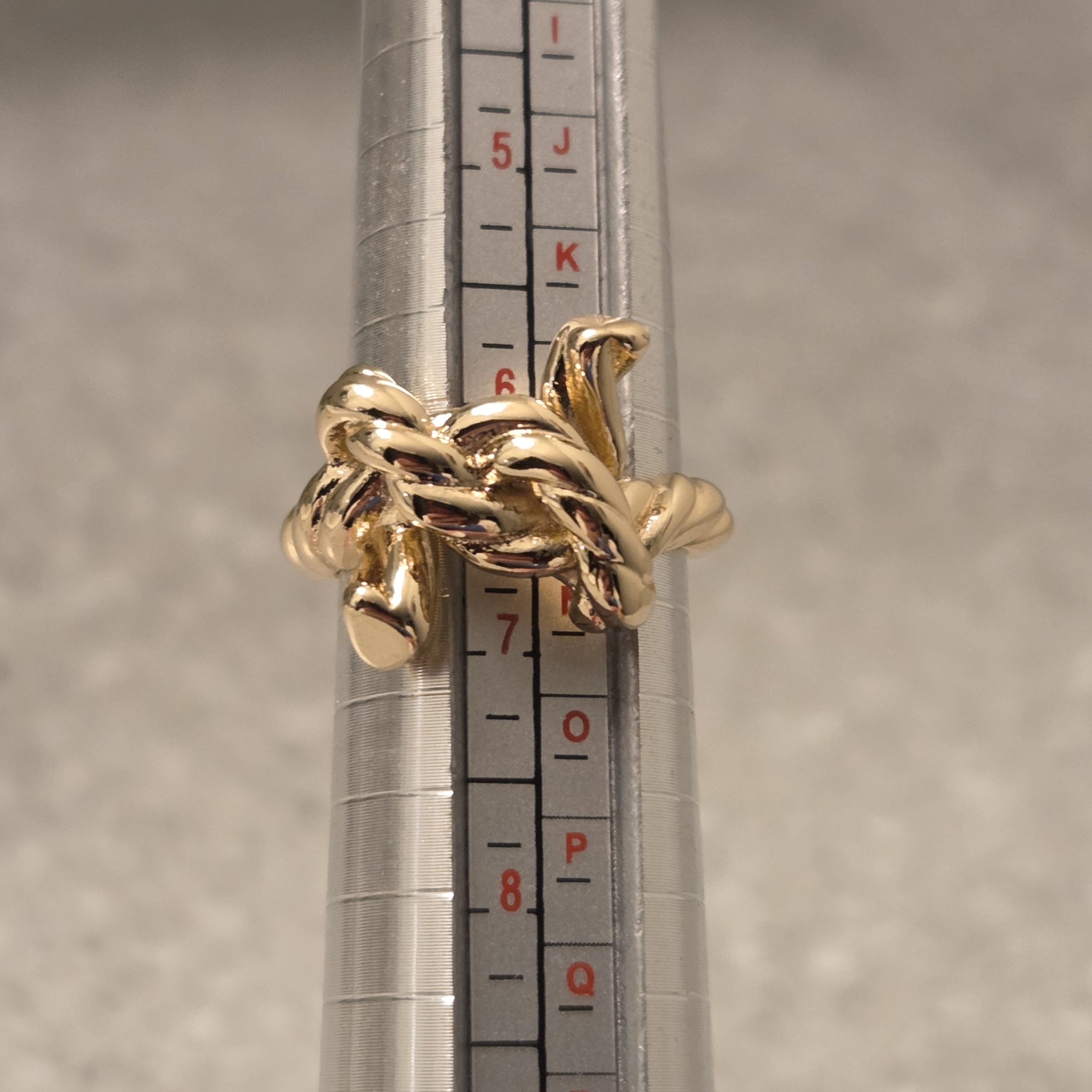 Bogogold Plated Adjustable Rope Knot Ring 15$